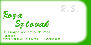 roza szlovak business card